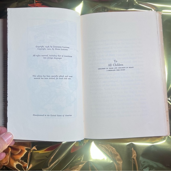 Vintage Story of Doctor Dolittle”Book with Illustrated Cover, Book Club Ed. 1948 - Picture 5 of 16